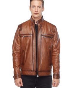 Jesse Wood Men’s Real Leather Jacket