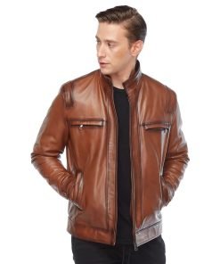 Jesse Wood Men’s Real Leather Jacket