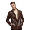 Men’s Real Brown Leather Coat