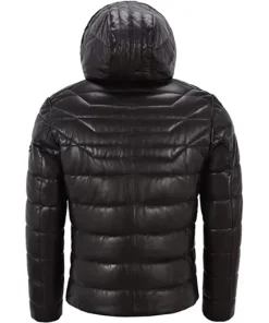 Mens-Black-Hooded-Puffer-Jacket 2