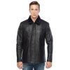 Men’s Real Black Leather Shearling Jacket