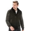 Men’s Real Black Leather Jumbo Suede Jacket