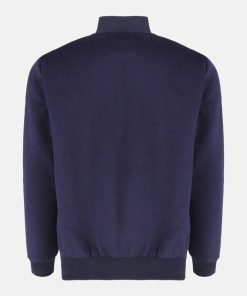 Navy Blue Wool Bomber Jacket