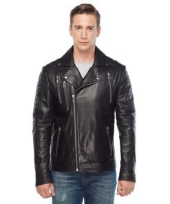 Men’s Real Black Leather Motorcycle Jacket