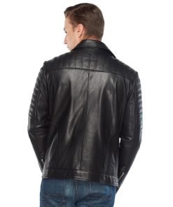 Men’s Real Black Leather Motorcycle Jacket