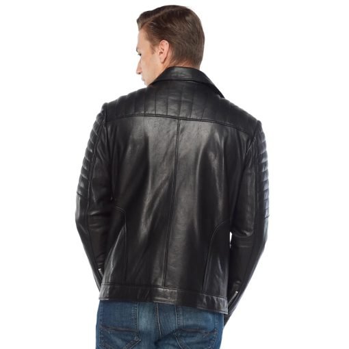 Men’s Real Black Leather Motorcycle Jacket