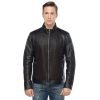 Men’s Real Black Leather Laser Jacket