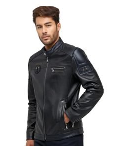 Men’s Real Black Leather Motorcycle Jacket