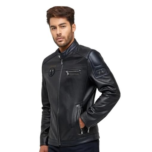 Men’s Real Black Leather Motorcycle Jacket