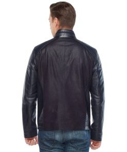Men’s Real Black Leather Laser Jacket