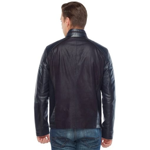 Men’s Real Black Leather Laser Jacket