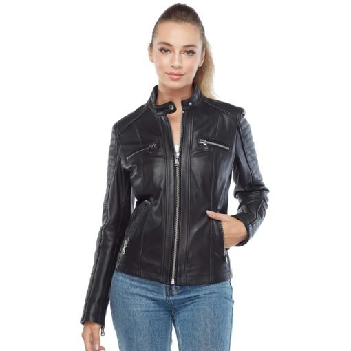 Women’s Real Black Leather Jacket