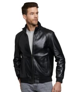 Men’s Real Black Leather Shinny Jacket