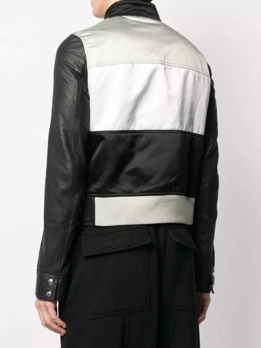 Slim-Fit-Black-Grey-Biker-Leather-Jacket