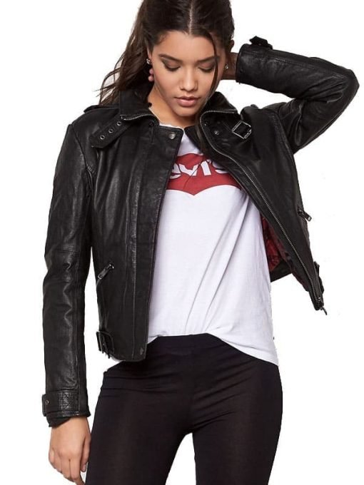 Womens-Cafe-Racer-Leather-Motorcycle-Jacket-Black-02