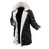 Bane Swedish Leather Black Winter Coat