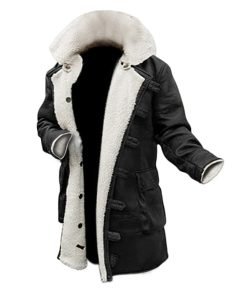 Bane Swedish Leather Black Winter Coat