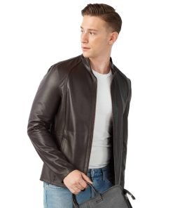 Men’s Real Brown Leather Double Sided Jacket