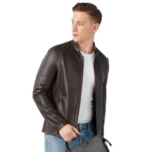 Men’s Real Brown Leather Double Sided Jacket