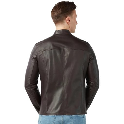 Men’s Real Brown Leather Double Sided Jacket