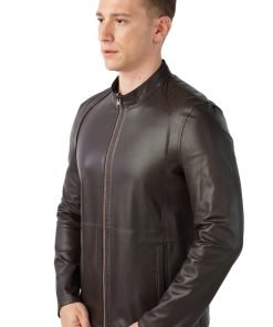 Men’s Real Brown Leather Double Sided Jacket