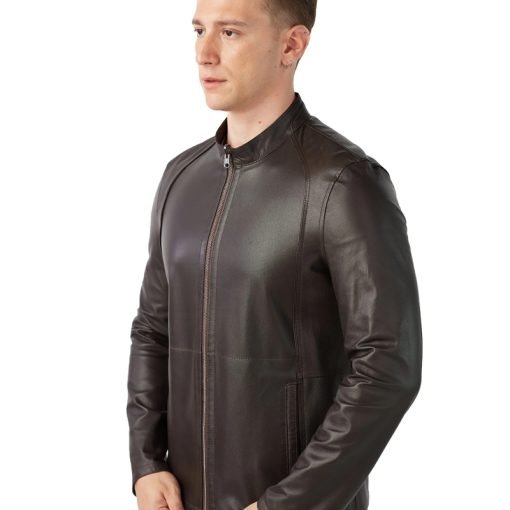 Men’s Real Brown Leather Double Sided Jacket