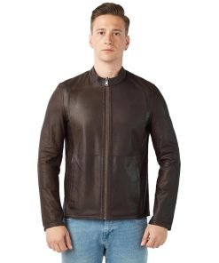 Men’s Real Brown Leather Double Sided Jacket