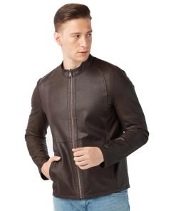 Men’s Real Brown Leather Double Sided Jacket