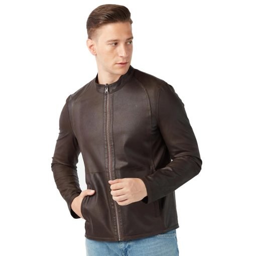 Men’s Real Brown Leather Double Sided Jacket