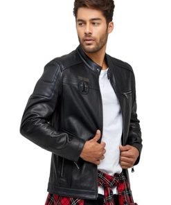 Men’s Real Black Leather Motorcycle Jacket