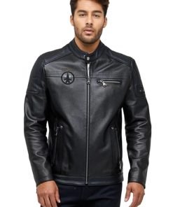 Men’s Real Black Leather Motorcycle Jacket