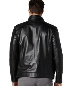 Men’s Real Black Leather Biker Style Jacket