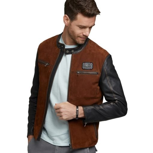 Men’s Real Brown Leather Brando Jacket