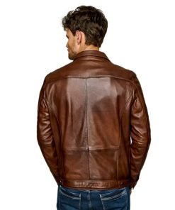 Men’s Real Brown Leather Classic Jacket