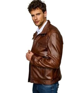 Men’s Real Brown Leather Classic Jacket