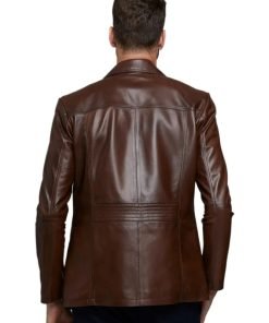 Men’s Real Brown Leather Coat