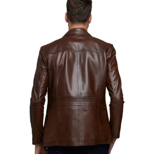 Men’s Real Brown Leather Coat