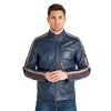 Men’s Real Blue Leather Jacket