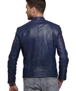 Men’s Real Blue Leather Revolution Jacket