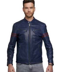 Men’s Real Blue Leather Revolution Jacket