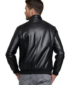 Men’s Real Black Leather Shinny Jacket