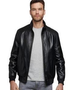 Men’s Real Black Leather Shinny Jacket