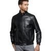 Men’s Real Black Leather Shinny Jacket