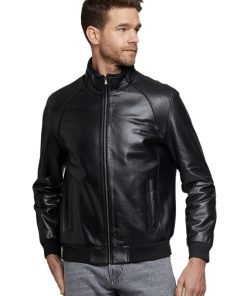 Men’s Real Black Leather Shinny Jacket