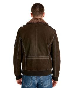 Men’s Real Brown Leather Air Force Jacket