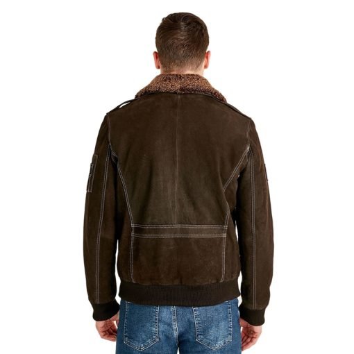 Men’s Real Brown Leather Air Force Jacket
