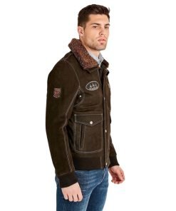 Men’s Real Brown Leather Air Force Jacket