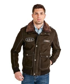 Men’s Real Brown Leather Air Force Jacket