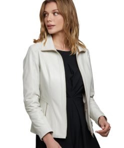 Women’s Real Beige Leather Jacket